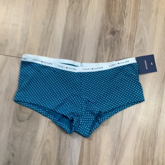 Relisted Tommy Hilfiger teal polka dot boyshort panty size S or M - Picture 11 of 16